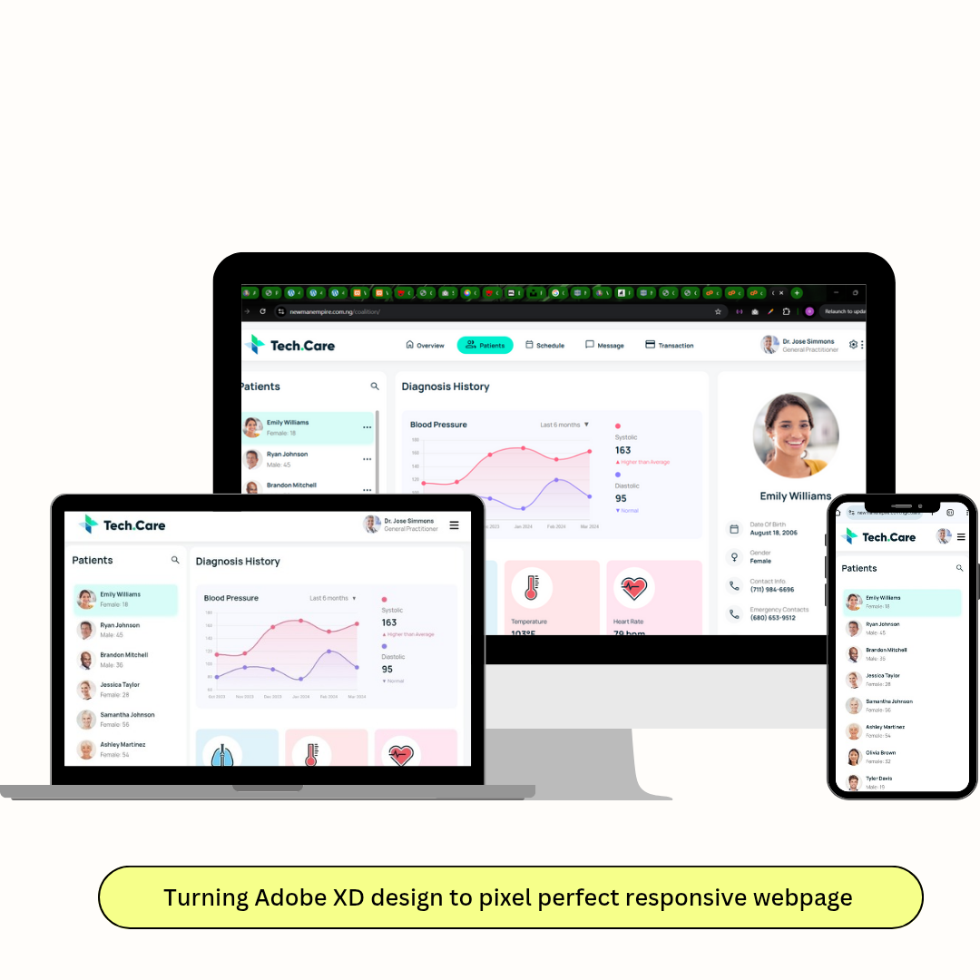 Adobe XD to HTML Conversion